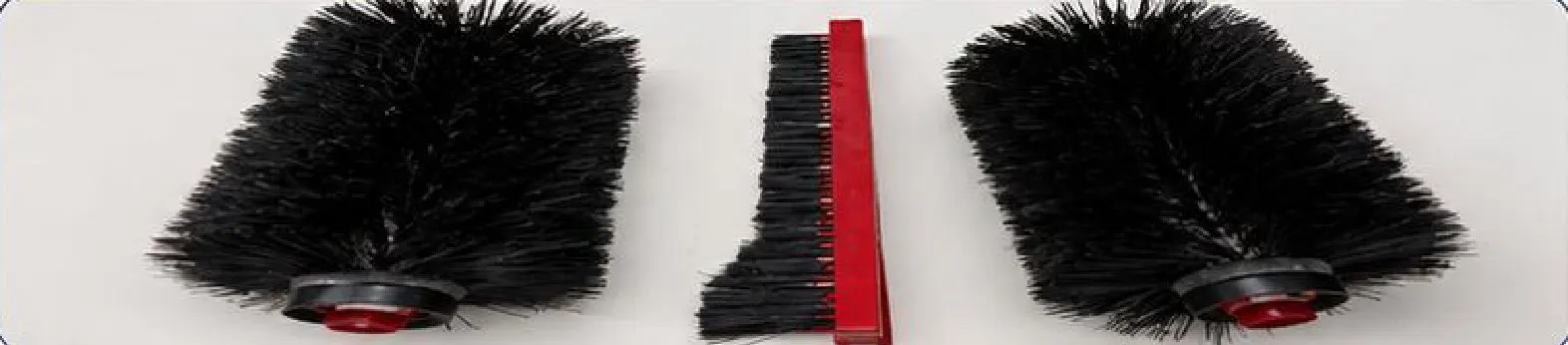 Black milk can scrubber brushes with red hubs