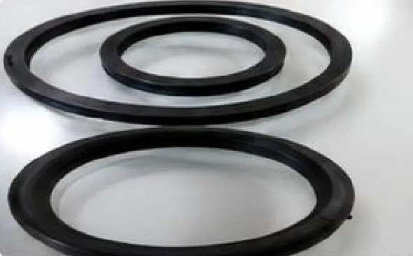 Black rubber flat rings and half-curved rings