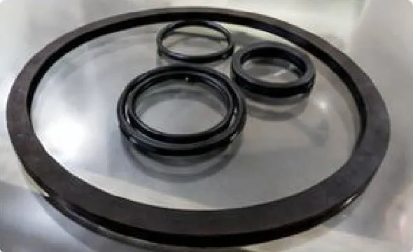 Black rubber O-rings and groove rings in various sizes