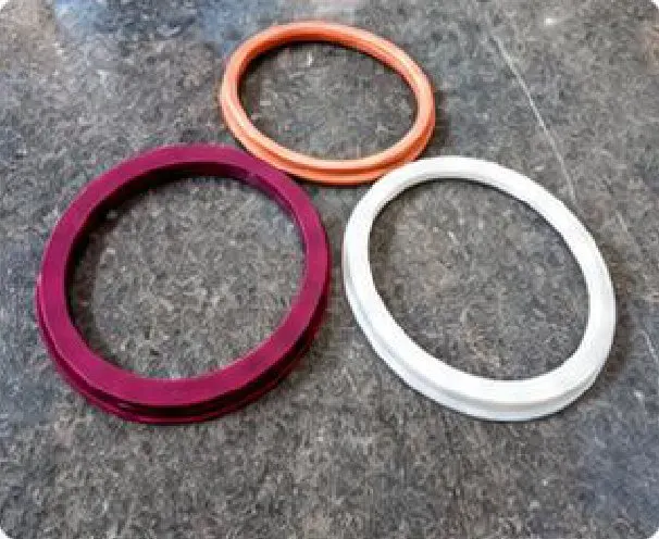 Silicone rubber weigh bowl and tank bowl filter rings